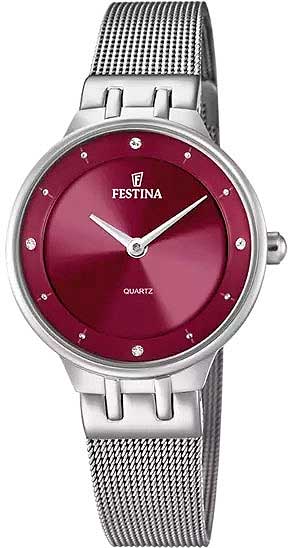 Festina Mademoiselle F20597/1 Damenuhr • Steindekor • Mesharmband