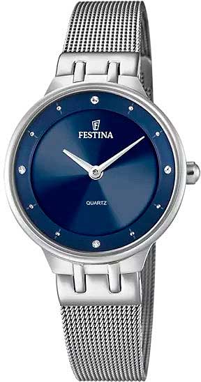 Festina Mademoiselle F20597/3 Damenuhr • Blaues Zifferblatt • Edelstahl