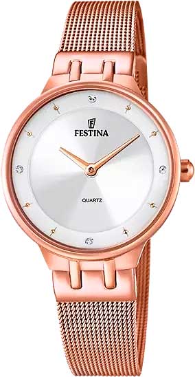 Festina Mademoiselle F20599/1 Damen Uhr • Roségold • Mesh-Armband