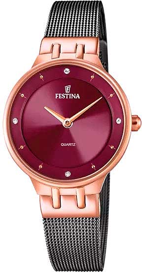 Festina Mademoiselle F20599/2 Damen Uhr • Mesh-Armband • Zirkonia Steine