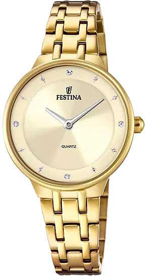 Festina Mademoiselle F20601/2 Damenuhr • Edelstahl Gold • 5 Bar Wasserdicht