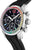 Festina Damenuhr: schwarzes Zifferblatt mit Chrono-Subdials, farbige Lünette, schwarzes Armband.