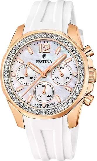Festina Rainbow F20611/1 Damenuhr • Buntes Zirkonia-Design • Edler Edelstahl