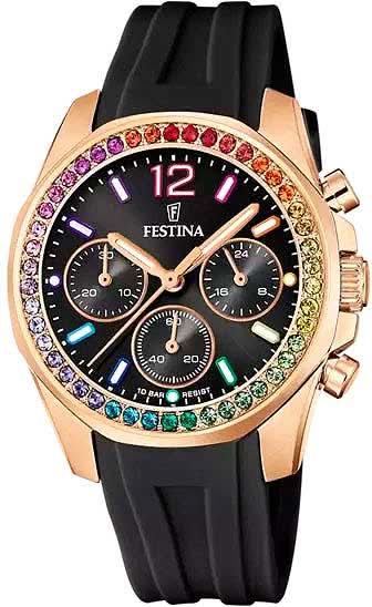 Festina Rainbow F20611/1 Damenuhr • Chronograph • Edelstahl