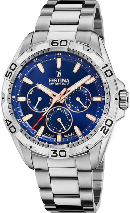 Festina Multifunction F20623/2 Herrenuhr • 10 ATM Wasserdicht • Edelstahl