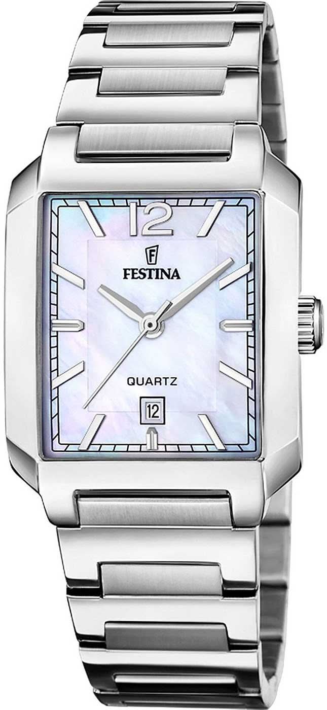Festina On the Square F20679/1 Ladies' Watch • Striking Rectangular Design • Stainless Steel