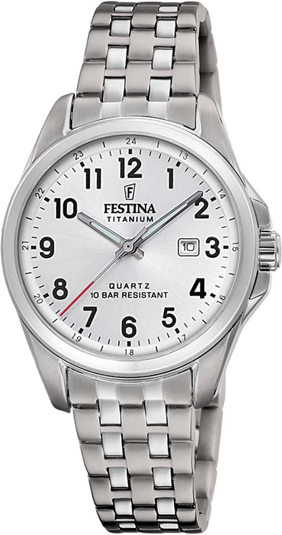 Festina Titanium F20697/1 Damenuhr • Leichtes Titan-Gehäuse • 10 bar Wasserdicht