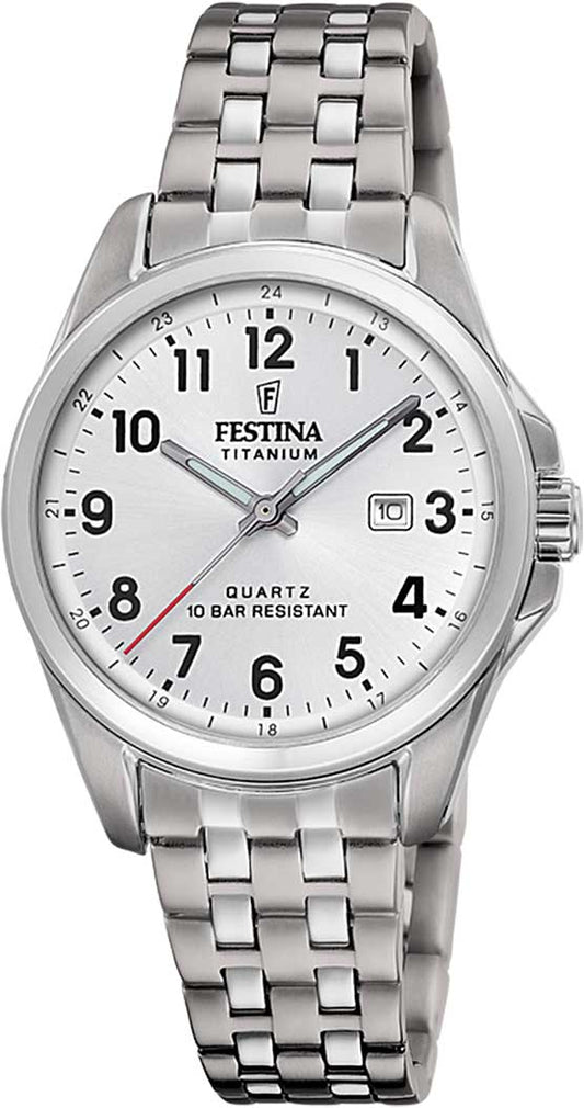 Festina Titanium F20697/1 Damenuhr • Leichtes Titan-Gehäuse • 10 bar Wasserdicht