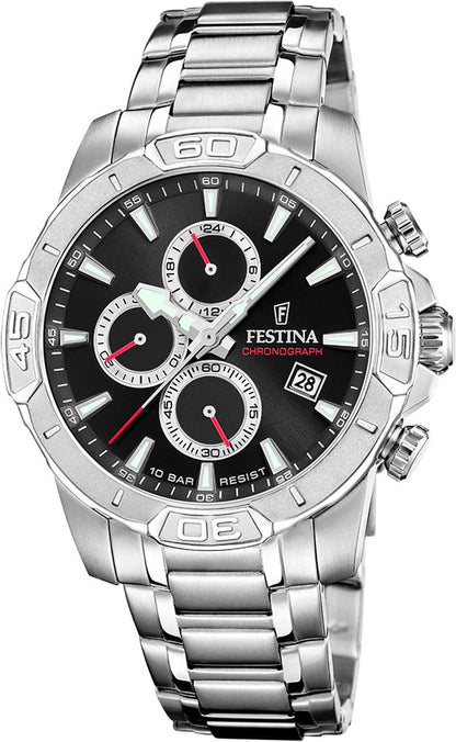 Festina Timeless Chronograph F20704/6 Herrenuhr • Edelstahl • 10 ATM