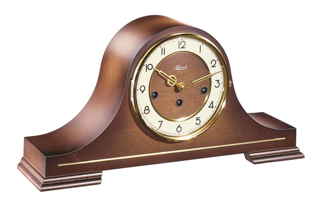 Hermle Tischuhr 21,5x43x11 cm Walnuss • Westminster Melodie • Mechanisches 8-Tage Uhrwerk