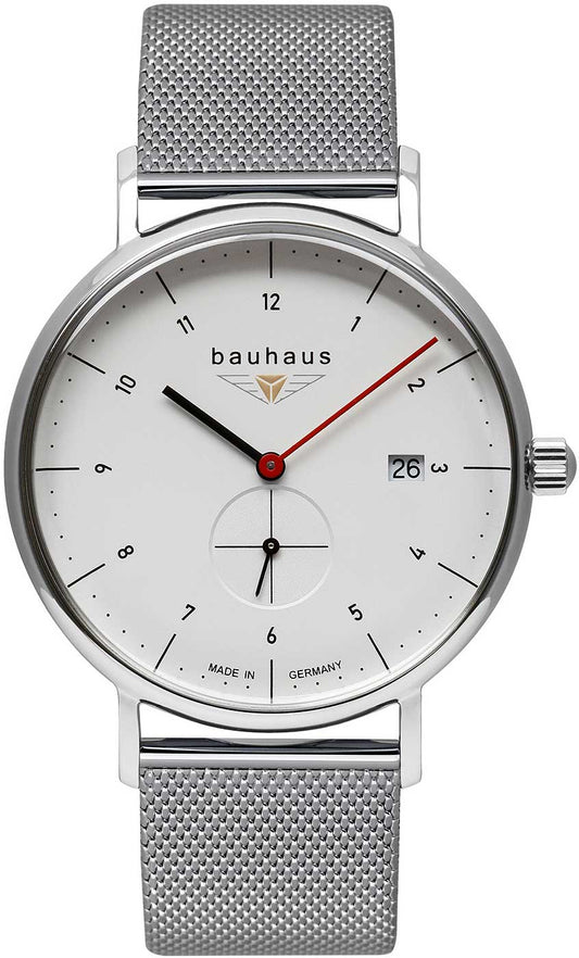 Bauhaus 2130M-1 Herren Uhr • Kleine Sekunde • Milanaiseband