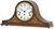 AMS Mantel Clock 21x43 cm Wood • Westminster 8-day movement • Walnut & wood inlays