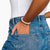 Thomas Sabo Herz-Charm am Perlenarmband, pinker Zirkonia-Stein