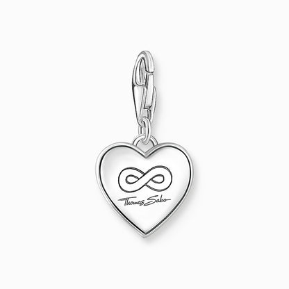 Thomas Sabo Charm Anhänger Modell: 2206-691-7 Herz mit Schriftzug- 925 Sterlingsilber