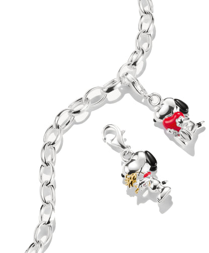 Charm-Anhänger 18k vergoldetes recyceltes 925 Silber mit Kaltemail Snoopy & Woodstock Friends Motiv Thomas Sabo Modell: 2228-427-7