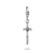 Silberner Anhänger mit Schwertmotiv, Zirkonia und filigranen Ornamenten