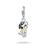 Snoopy-Anhänger aus 925 Sterlingsilber mit schwarz-gelber Emaille