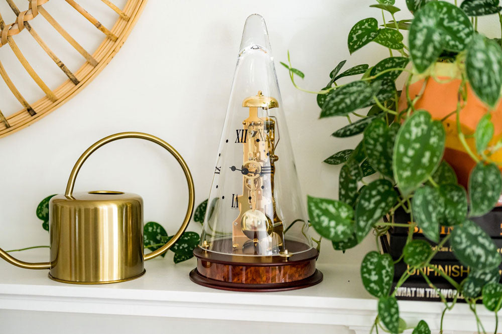 Hermle Tischuhr 35x18 cm Holz • Deutsches Präzisionsuhrwerk • Feiner Stundenschlag