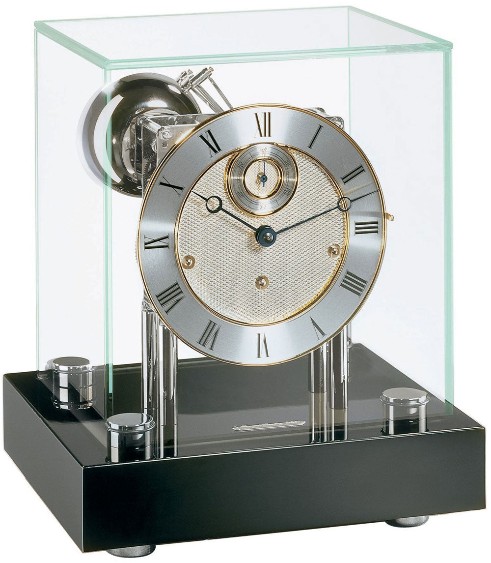 Hermle Tischuhr 30x25x21 cm Holz & Glas • Westminster Melodie • Modernes Design