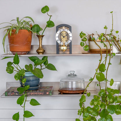 Tischuhr Schwarz Skelettuhrwerk - Hermle Modell: 23015-740721