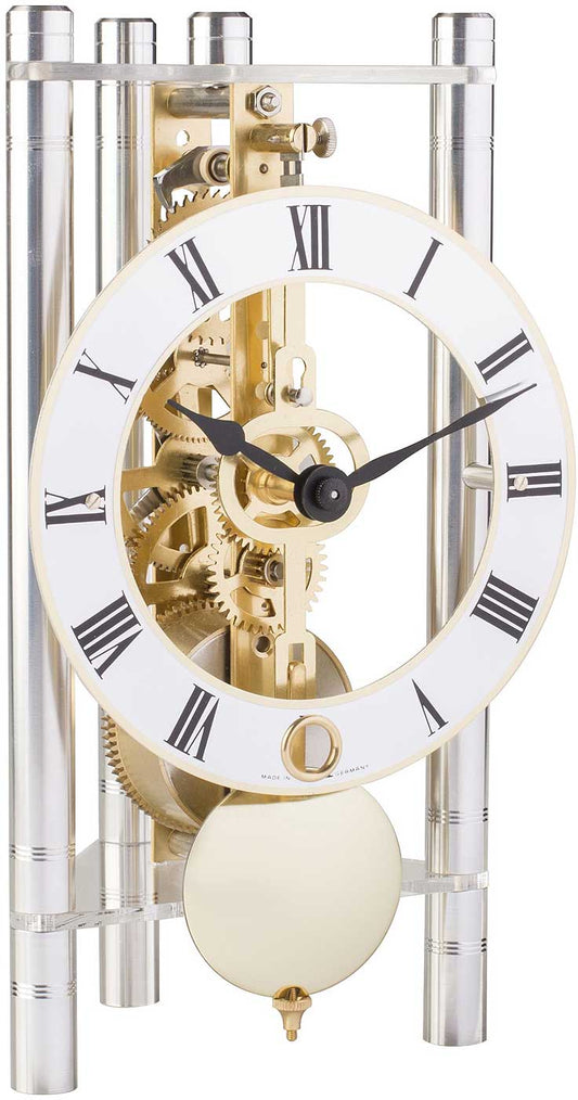 Hermle Table Clock 19.5x11x6 cm Aluminum • Modern Design • Mechanical 8-day movement
