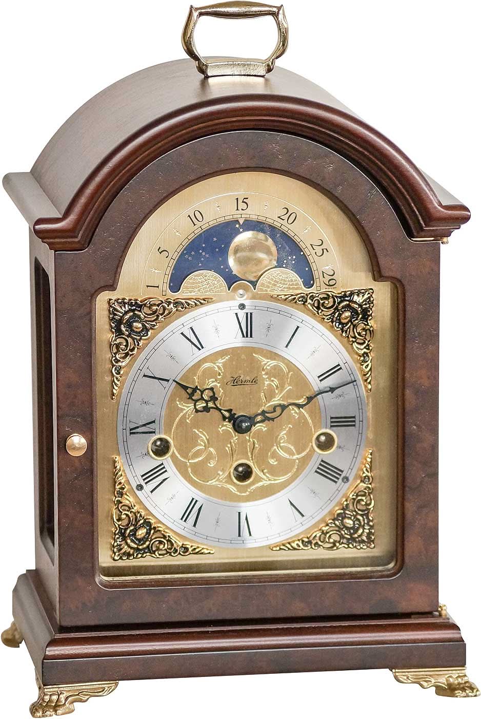 Hermle Tischuhr 33x22x15,5 cm Holz • Westminster Schlagwerk • Mondphasenanzeige