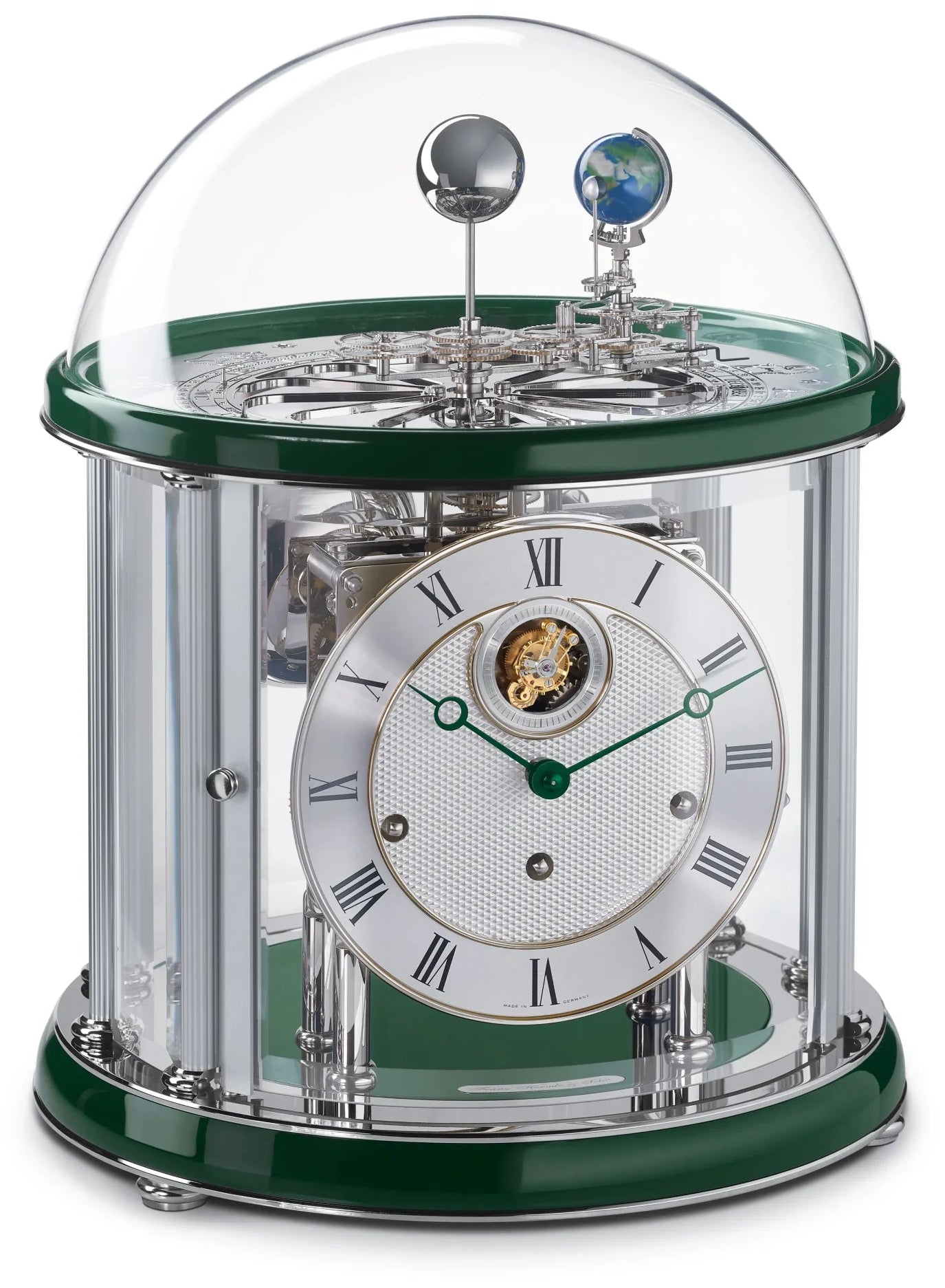Hermle Tellurium Tourbillon Chrom 23070-V10352 Wanduhr • Tourbillon • Tellurium