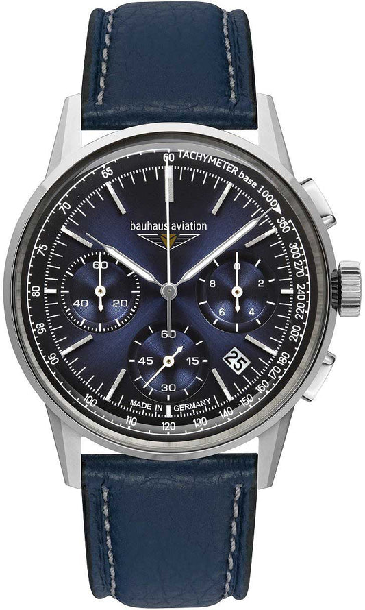 Bauhaus Aviation 2376-3 Uhr • Chronograph • 10 Bar Wasserdicht
