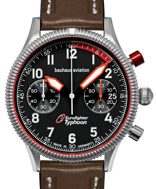 Herrenuhr schwarz mit Lederarmband – Bauhaus Modell: 25762