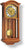 AMS Wanduhr 67x27x15 cm Holz • Westminster Melodie • Automatischer Nachtabschaltung