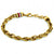 Herrenarmband aus Edelstahl von Tommy Hilfiger, goldfarbenes Gliederarmband mit Flaggendetail