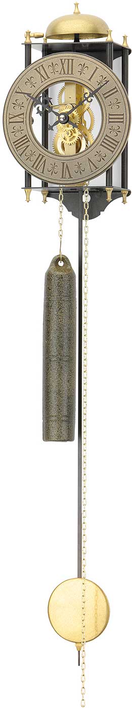 AMS Wanduhr 25x14x11 cm Metall • Mechanisches Uhrwerk • Glockenschlag