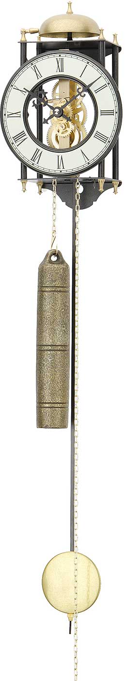 AMS Wanduhr 25x14x11 cm Metall • Mechanisches 8-Tage-Uhrwerk • Stundenschlag