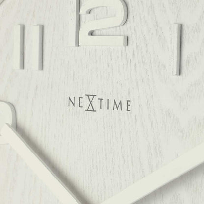 Nextime Wall Clock 35 cm Ø Wood • Modern Design • Sustainable Wood