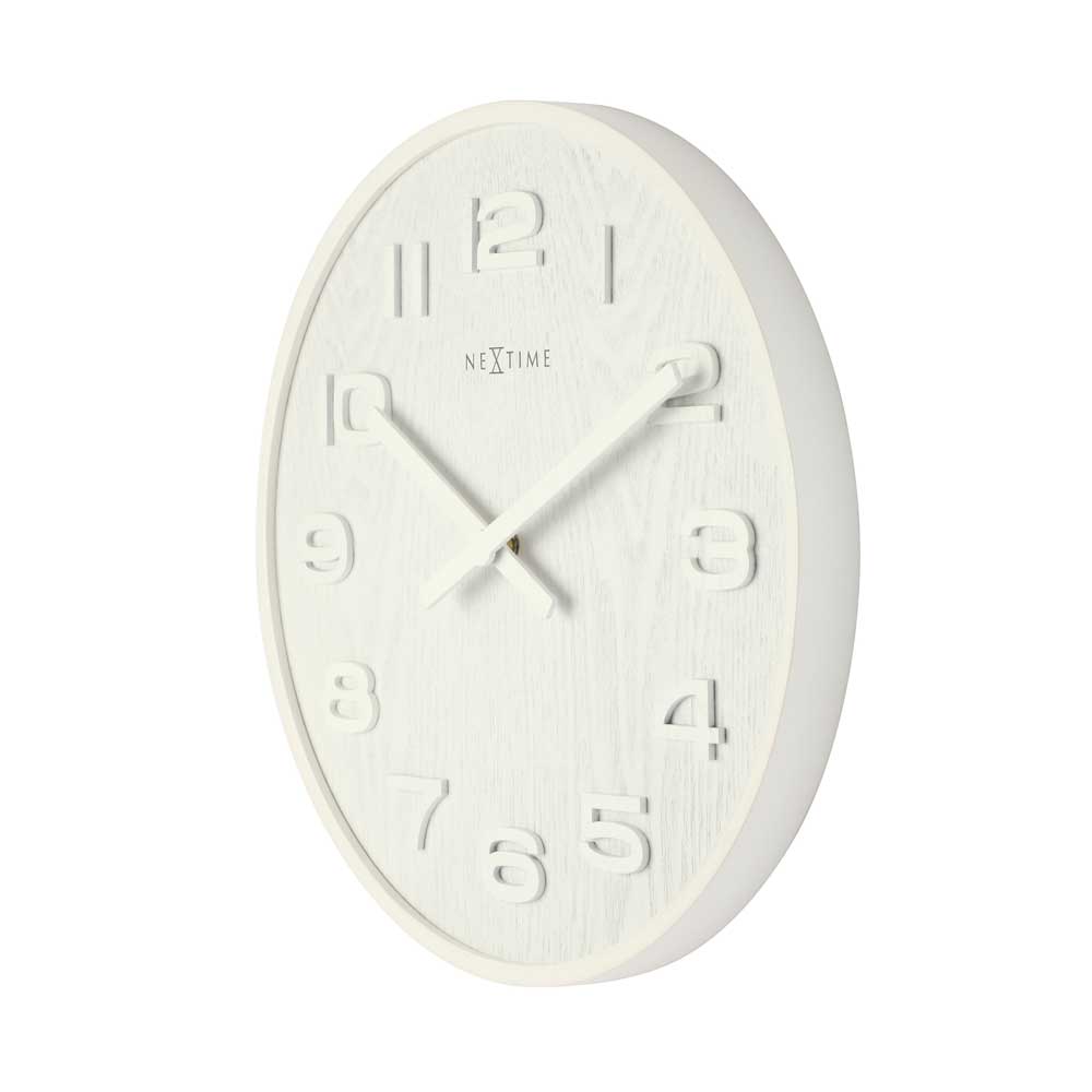 Nextime Wall Clock 35 cm Ø Wood • Modern Design • Sustainable Wood