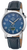 Master Time Herrenuhr mit dunkelblauem Zifferblatt, Lederband und silbernem Gehäuse, funkgesteuert