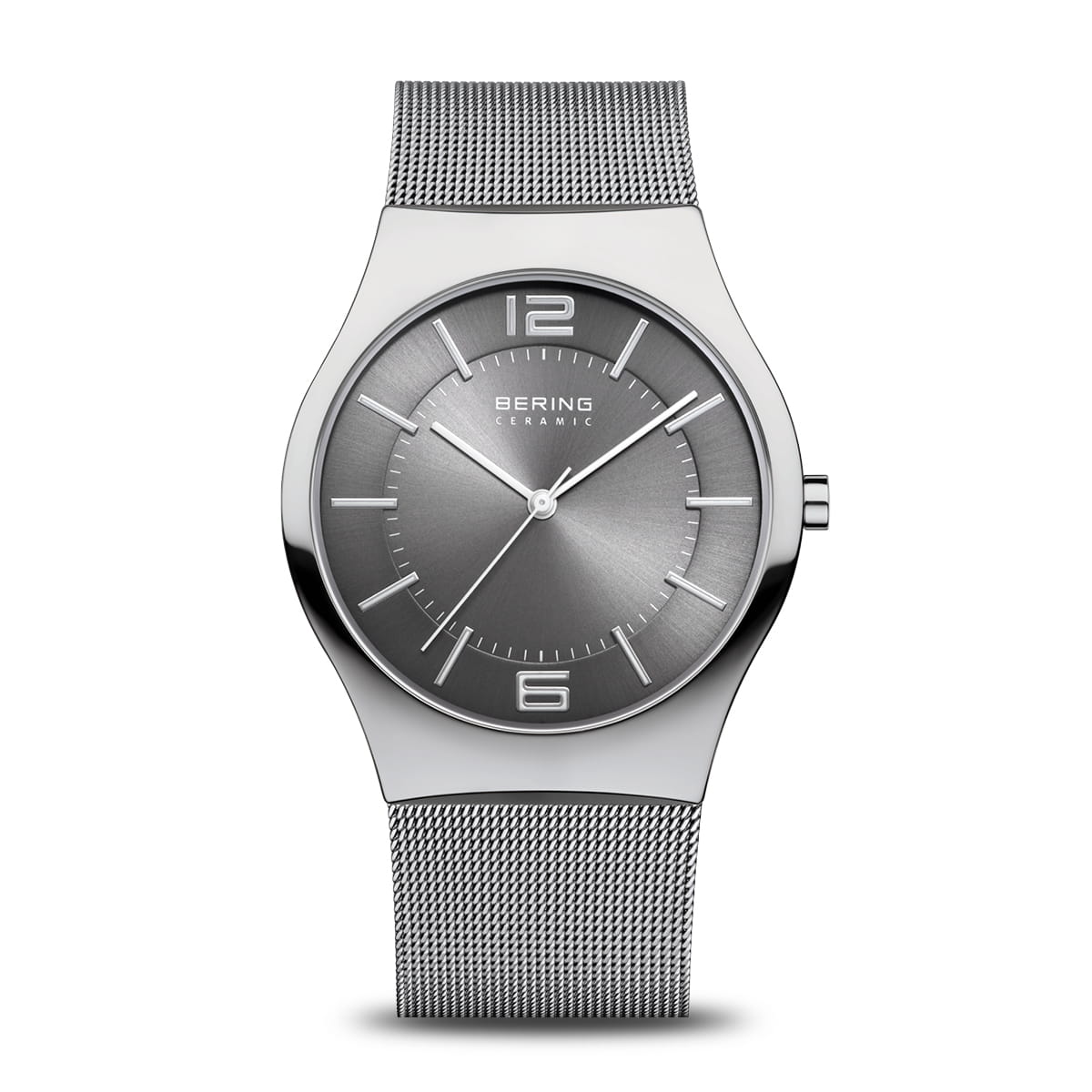Bering 32039-309 Ceramic Herrenuhr Silber • Saphirglas • Milanaise-Armband