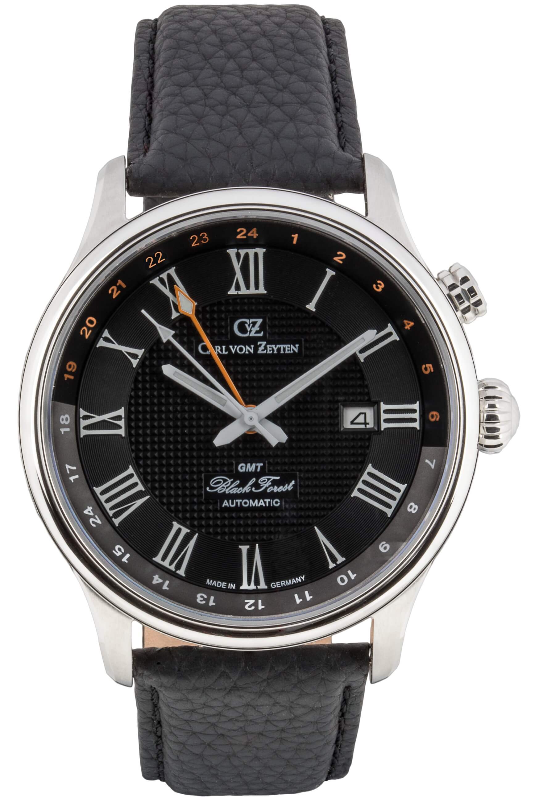 Carl von Zeyten Rench CVZ0087BKS Herrenuhr Schwarz • Saphirglas • Automatikwerk