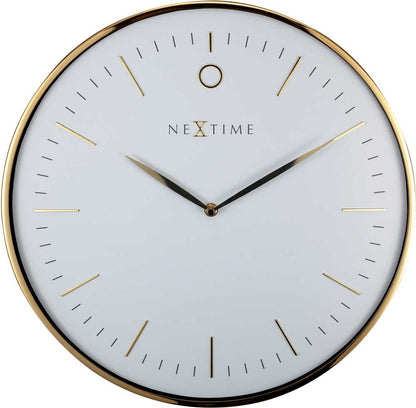 Nextime Wanduhr 40 cm Ø Metall • Elegantes Design • Lautloses Quarzwerk