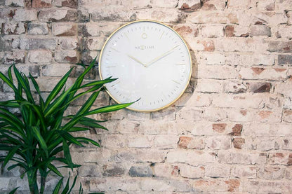 Nextime Wanduhr 40 cm Ø Metall • Elegantes Design • Lautloses Quarzwerk