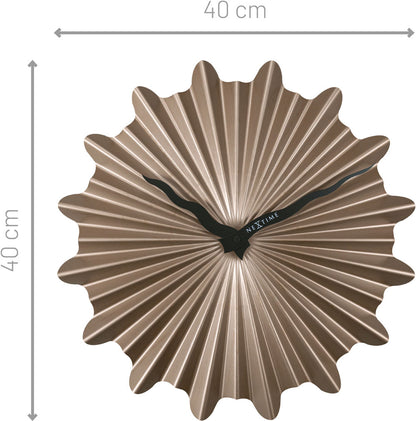 Nextime Wanduhr 40 cm Ø Metall • Geräuschloses Quarzwerk • Modernes Design