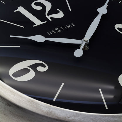 Nextime Wanduhr 39x39x8,3 cm Metall • Lautloses Quarzwerk • Zeitloses Design