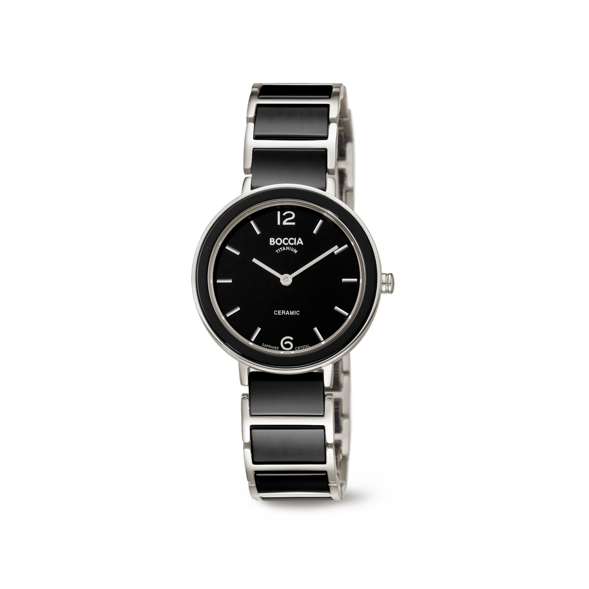 Boccia Titanium 3311-02 Damen Armbanduhr • Keramik & Reintitan • Saphirglas