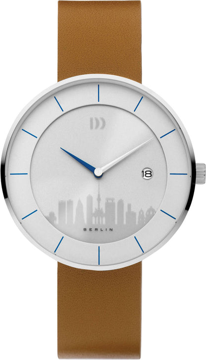 Herrenuhr mit der Skyline von Berlin auf dem Zifferblatt - Danish Design Modell: 3314657