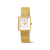 Boccia Titanium 3351-04 Damen • Reintitan goldplattiert • Lederband, Bild 2