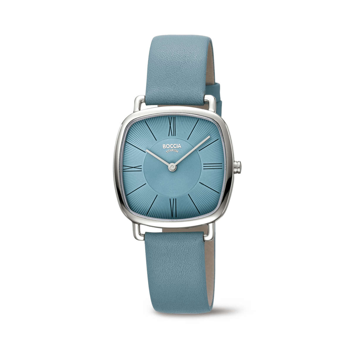 Boccia Titanium 3370-01 Damen • Titan-Gehäuse • Lederarmband