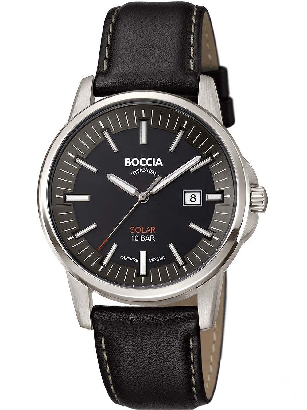Boccia Titanium 3643-02 Herren • Solarwerk • Saphirglas