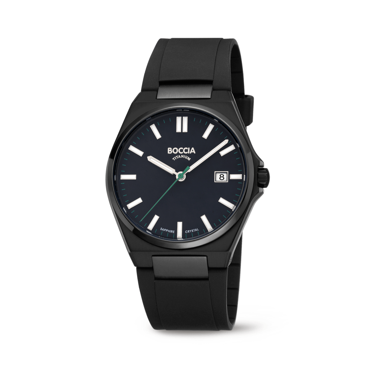 Boccia 3667-04 Herrenuhr Titanium Schwarz • Saphirglas • 5 bar Wasserdicht