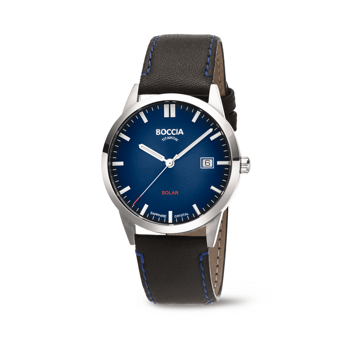 Boccia 3673-01 Herren Armbanduhr • Solar • Saphirglas