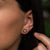 Composition Ohrringe mit weißem Perlmutt - Holzkern Modell: Jewelry